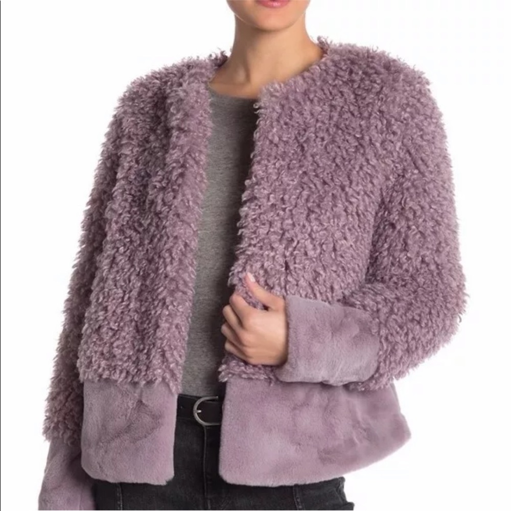 Romeo & Juliet Couture Lavender Fuzzy Jacket